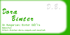 dora binter business card